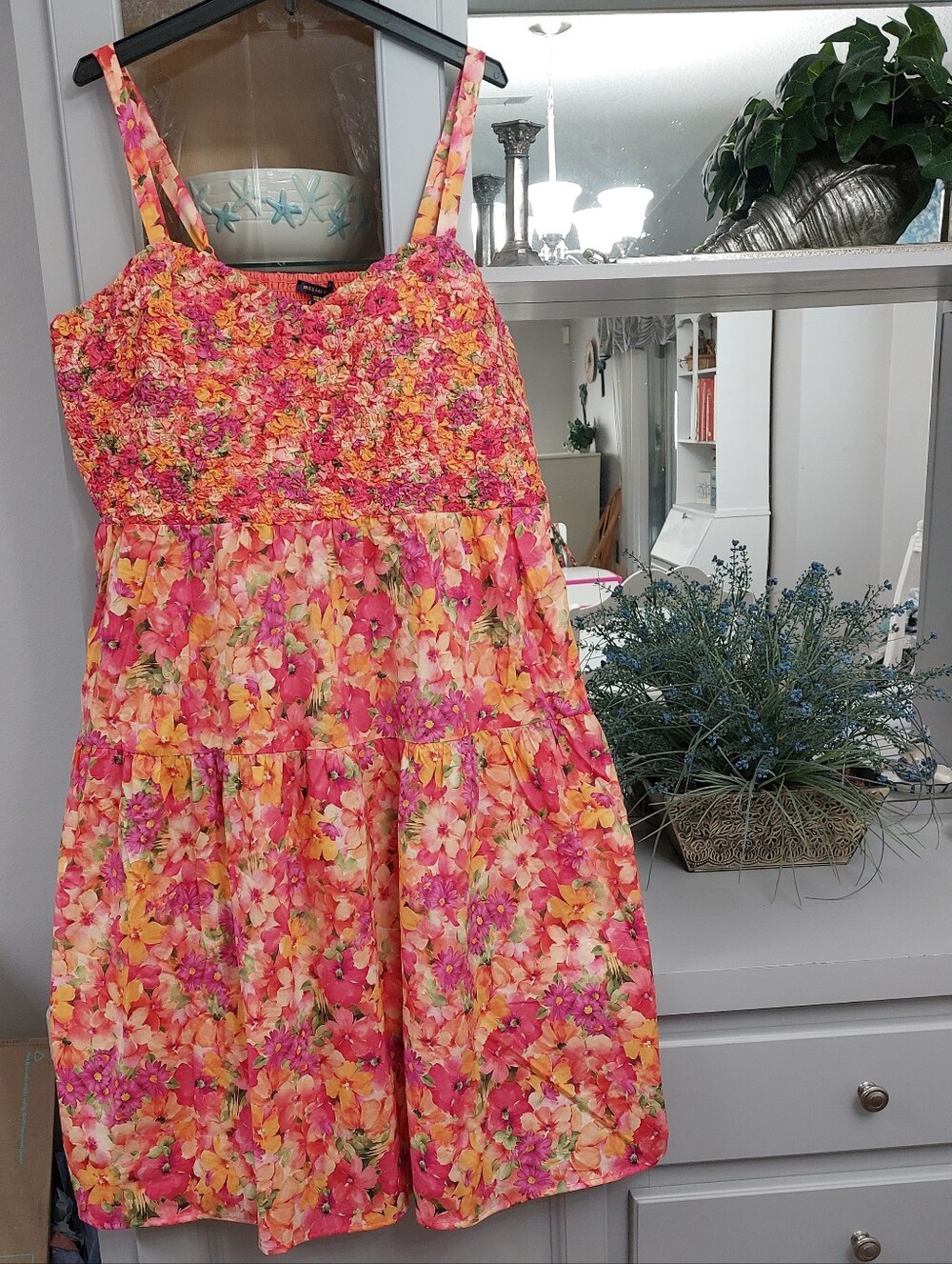 Skies Are Blue Smocked Top Midi Dress 3X NWT